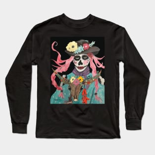 Longhorn Day of the Dead Long Sleeve T-Shirt